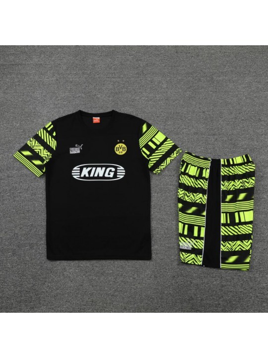 22/23 Borussia Dortmund Training Suit Short Sleeve Kit Black