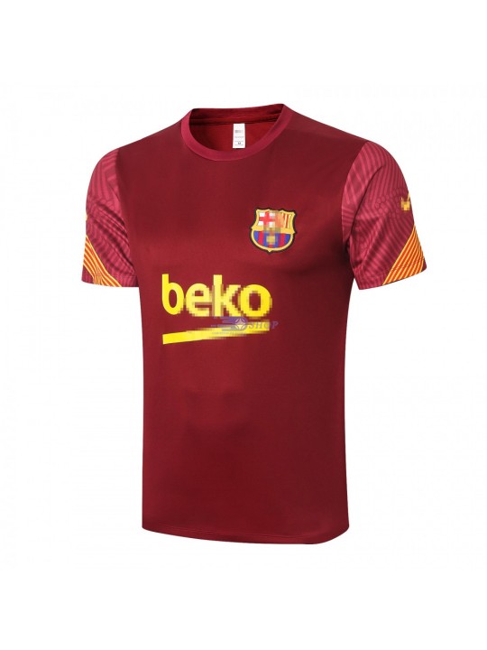Camiseta de Entrenamiento Barcelona 2020/2021 Rojo Oscuro